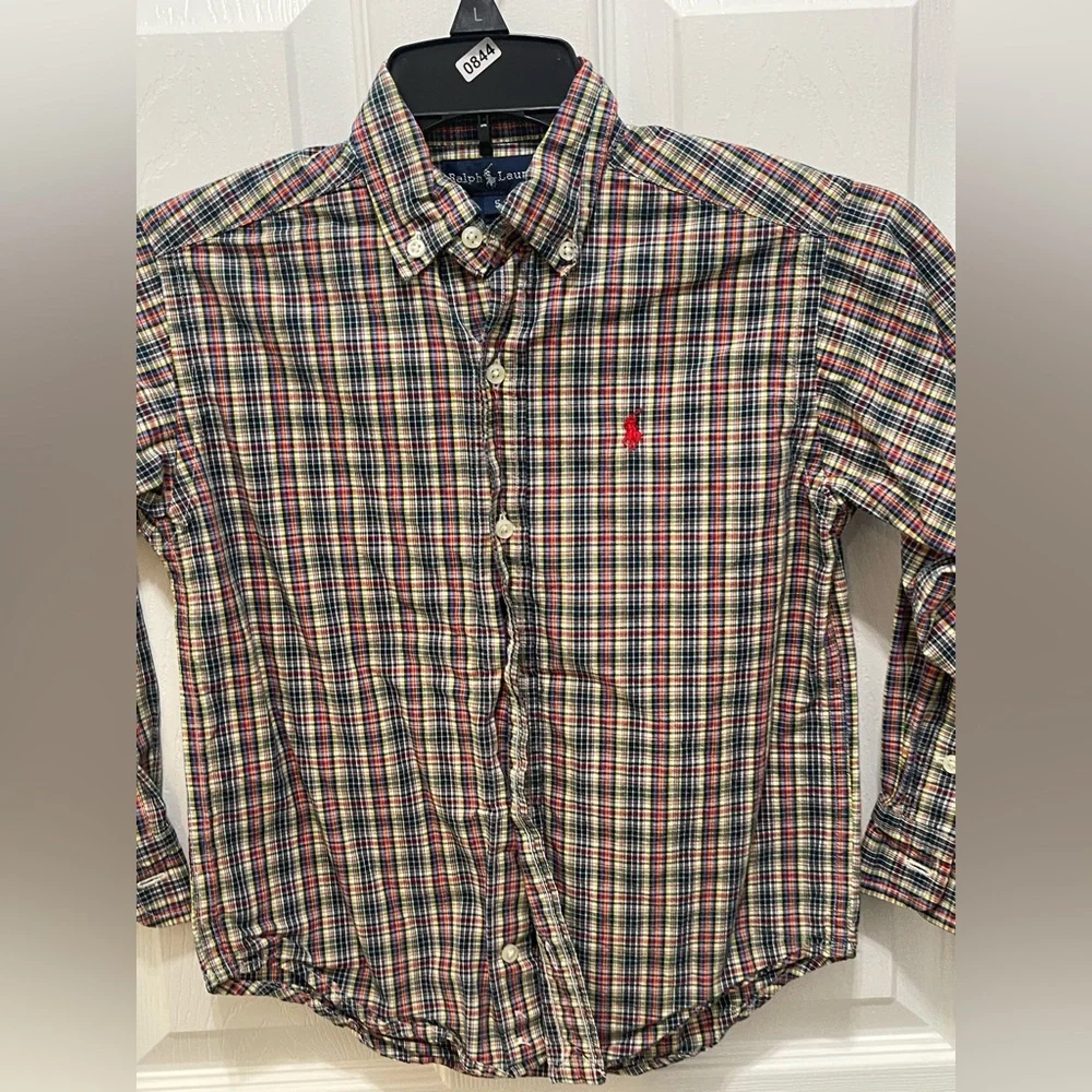 Ralph Lauren Red and Blue Button Down Shirt